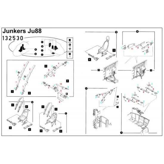 HGW 132530 1 32 Seatbelts For Junkers Ju 88A 4 For Revell Accessories