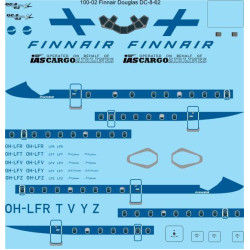 26Decals 100-02 1/100 Finnair McDonnell Douglas DC-8-62 Laser decal