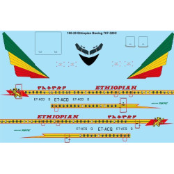 26Decals 100-20 1/100 Ethiopian Airlines Boeing 707-320C laser decal
