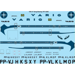 26Decals 100-31 1/100 Varig Boeing 707-320C laser decal