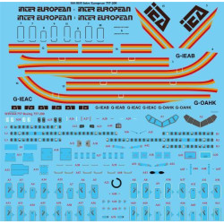 26Decals 144-1055 1/144 Inter European 757-200 laser decal with screen print details - for Zvezda kit