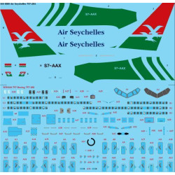 26Decals 144-1080 1/144 Air Seychelles 757-28A laser decal with screen print details - for Zvezda kit
