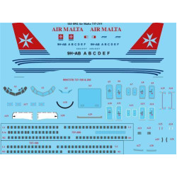 26Decals 144-1092 1/144 Air Malta 737-2Y5 laser decal with screen print details