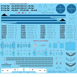 26Decals 144-1111 1/144 Pan American Boeing 707-321B/C laser decal with screen print details