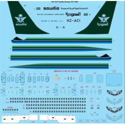 26Decals 144-1217 1/144 Saudia Boeing 707-368C laser decal with screen print details