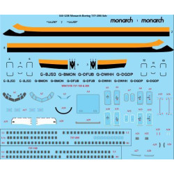 26Decals 144-1218 1/144 Monarch 737-200/Adv laser decal with screen print details