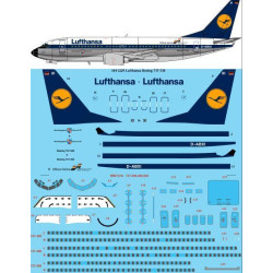 26Decals 144-1229 1/144 Lufthansa Boeing 737-330 laser decal with screen print details