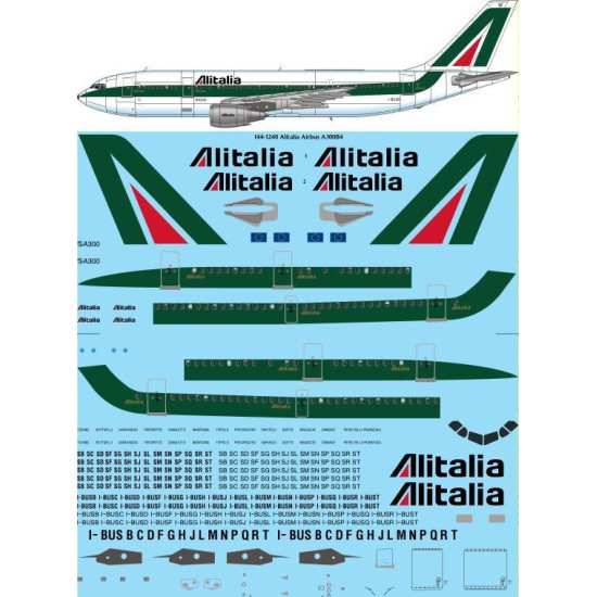 26Decals 144-1240 1/144 Alitalia Airbus A300B4 Laser decal 26Decals 144-1240 1/144 Alitalia Airbus A300B4 Laser decal