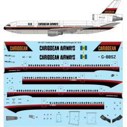 26Decals 144-1267 1/144 Caribbean Airways McDonnell Douglas DC-10-10 laser decal