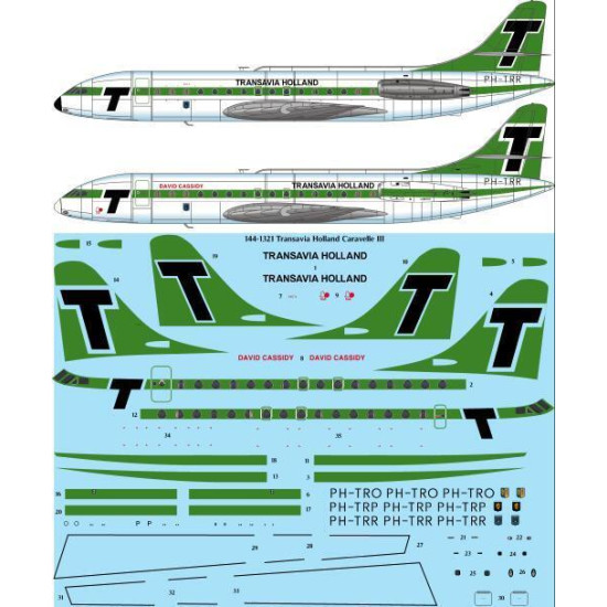 26Decals 144-1321 1/144 Transavia Holland Caravelle III laser decal - for A-Model kit 26Decals 144-1321 1/144 Transavia Holland Caravelle III laser decal - for A-Model kit