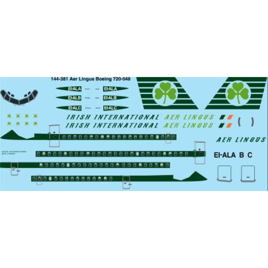 26Decals 144-381 1/144 Aer Lingus Boeing 720-048 laser decal 26Decals 144-381 1/144 Aer Lingus Boeing 720-048 laser decal