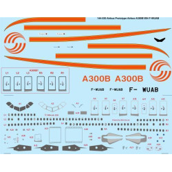 26Decals 144-530 1/144 Airbus Industries Prototype A300B1 / A300B4 laser decal