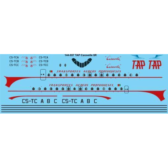 26Decals 144-557 1/144 TAP Caravelle 6R laser decal