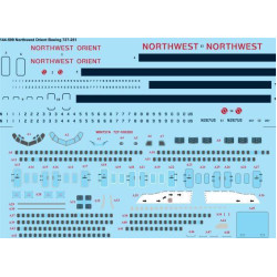 26Decals 144-599 1/144 Northwest Orient Boeing 727-241 laser decal with screen print details