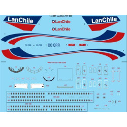 26Decals 144-601 1/144 Lan Chile 737-200 laser decal with screen print details