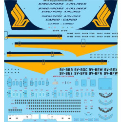 26Decals 144-736 1/144 Singapore Airlines Boeing 707-320B/C laser decal with screen print details
