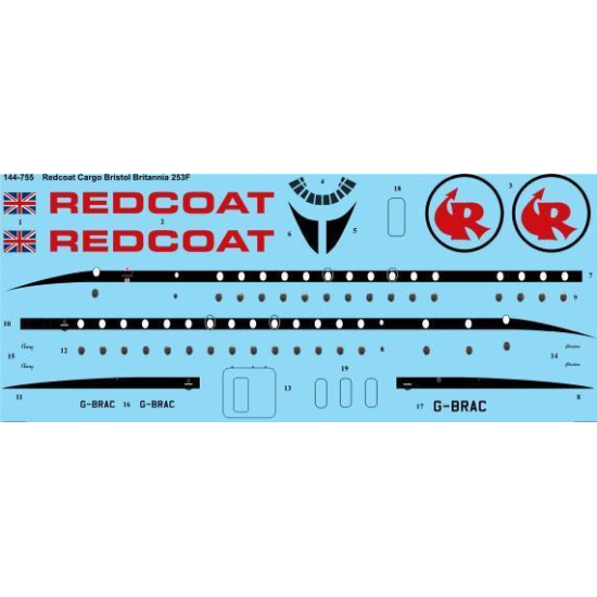 26Decals 144-755 1/144 Redcoat Cargo Britannia 253F Laser decal 26Decals 144-755 1/144 Redcoat Cargo Britannia 253F Laser decal