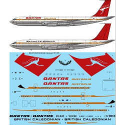 26Decals 144-819 1/144 QANTAS Australia / British Caledonian Boeing 707-338C laser decal