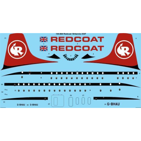 26Decals 144-864 1/144 Redcoat Britannia 253F laser decal