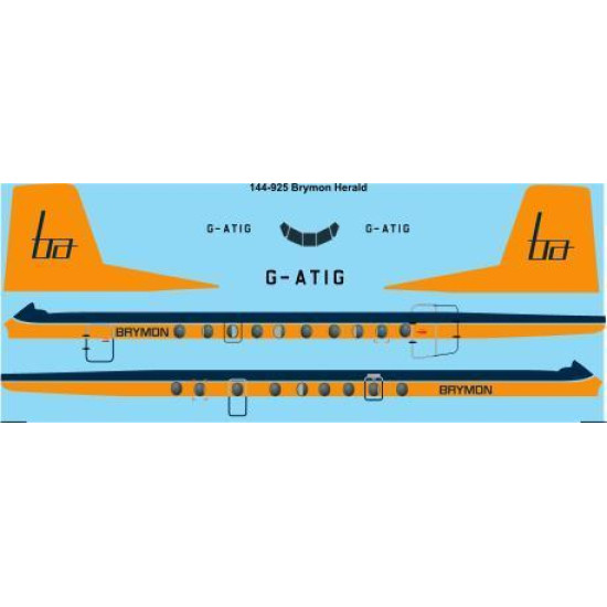 26Decals 144-925 1/144 Brymon Airways Handley Page Herald laser decal