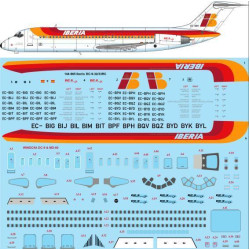 26Decals 144-965 1/144 Iberia McDonnell Douglas DC-9-32/33RC laser decal with screen print details