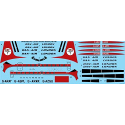 26Decals 144-978 1/144 Dan-Air London Hawker Siddeley HS-748 laser decal - for Mark 1 kit