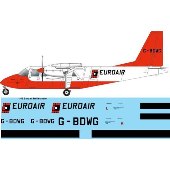 26Decals 48-17 1/48 Euroair BN Islander - for Valom Kit 26Decals 48-17 1/48 Euroair BN Islander - for Valom Kit