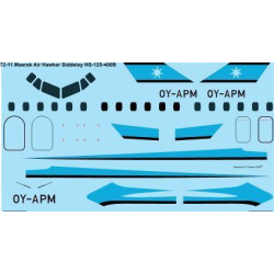 26Decals 72-11 1/72 Maersk Hawker Siddeley HS-125-400B laser decal