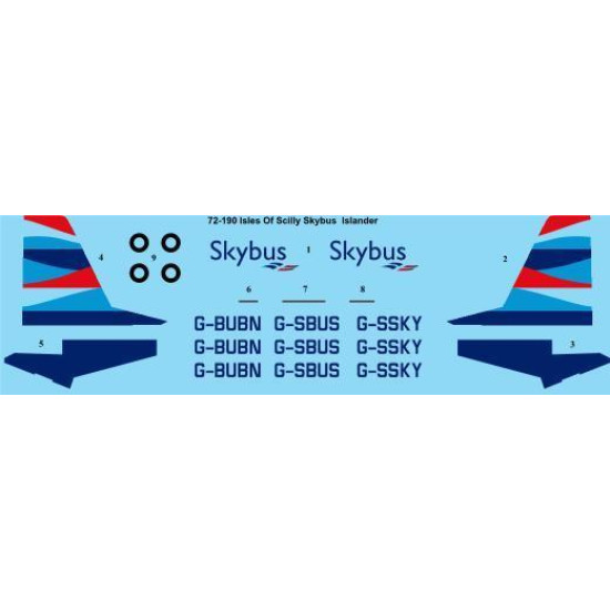 26Decals 72-190 1/72 Skybus Islander laser decal