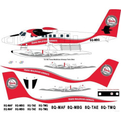 26Decals 72-192 1/72 Trans Maldivian Airways Twin Otter laser decal