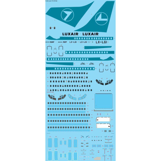 26Decals 72-226 1/72 Luxair 737-200 laser decal with screen print details 26Decals 72-226 1/72 Luxair 737-200 laser decal with screen print details