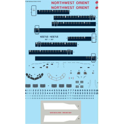 26Decals 72-244 1/72 Northwest Orient Boeing 727-251/Adv Laser decal - for Mach 2 Kit 1/72