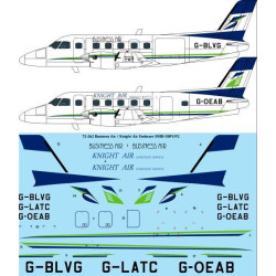 26Decals 72-262 1/72 Business Air / Knight Air Embraer EMB-110P1/P2 laser decal