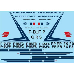 26Decals 72-49 1/72 Air France delivery C-160 Transall laser decal