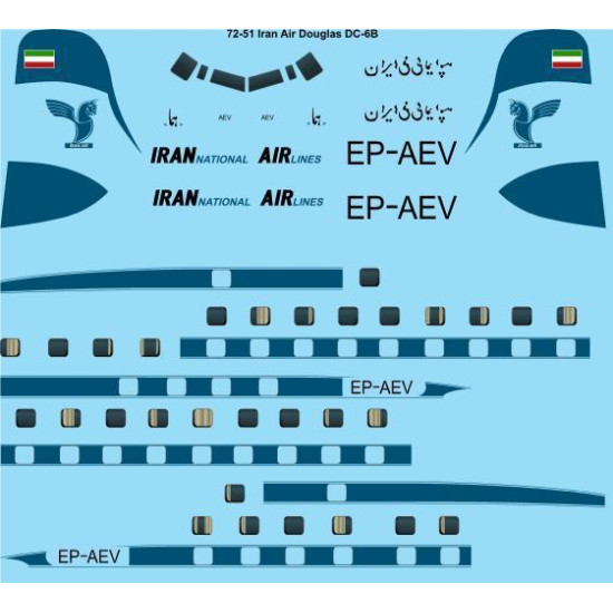 26Decals 72-51 1/72 Air Douglas DC-6B Laser decal 1/72
