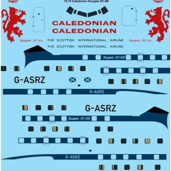 26Decals 72-72 1/72 Caledonian Douglas DC-6B laser decal 1/72