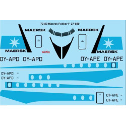 26Decals 72-80 1/72 Maersk Fokker F-27-600 laser decal - for Airfix kit