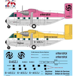 26Decals 72-98 1/72 Interstol/British Air Services Shorts Skyvan laser decal
