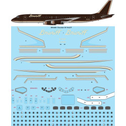 26Decals BN14401 1/144 Braniff Ultra Chocolate Douglas DC-8-62 Screen printed decal