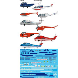 26Decals SM72-007 1/72 007 Civil Helicopters - Screen printed decal