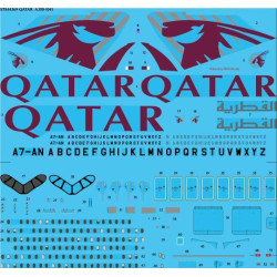 26Decals STS44369 1/144 QATAR A350-1041 Screen printed decal
