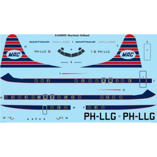 26Decals X144005E 1/144 Martinair Holland decal for X-Scale Models kit - X144005 26Decals X144005E 1/144 Martinair Holland decal for X-Scale Models kit - X144005