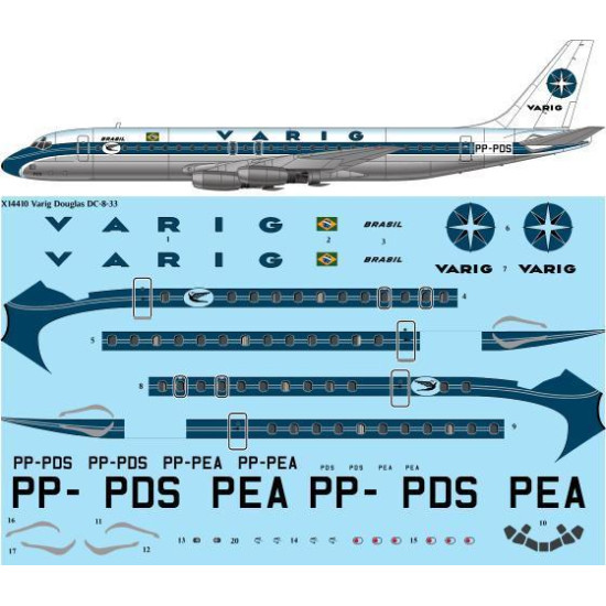 26Decals X14437 1/144 Varig Douglas DC-8-33 laser decal - for X-Scale kit 26Decals X14437 1/144 Varig Douglas DC-8-33 laser decal - for X-Scale kit