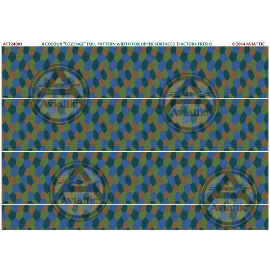 Aviattic ATT24001 1/24 4 colour lozenge full pattern for upper surfaces Fresh