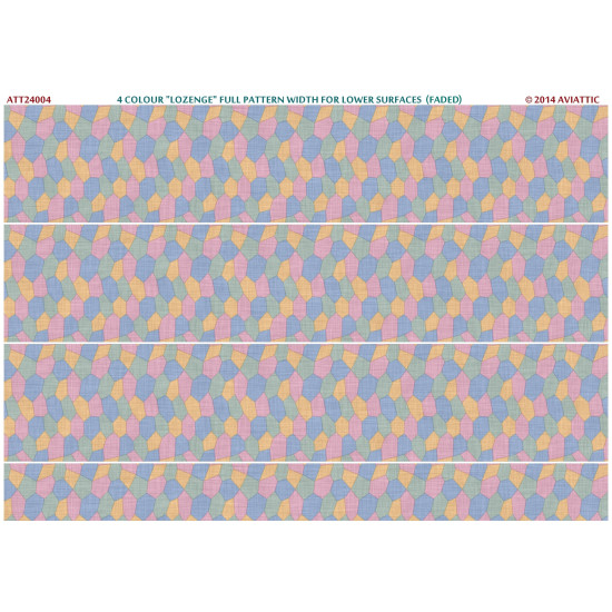 Aviattic ATT24004 1/24 4 colour lozenge full pattern for lower surfaces faded