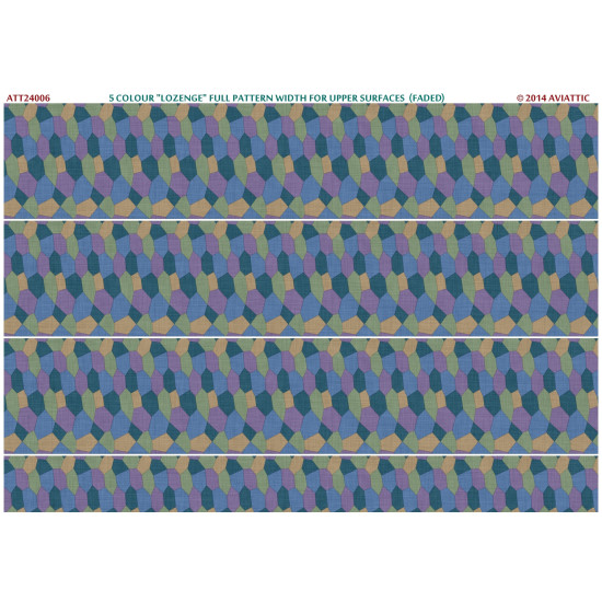 Aviattic ATT24006 1/24 5 colour lozenge full pattern for upper surfaces Faded