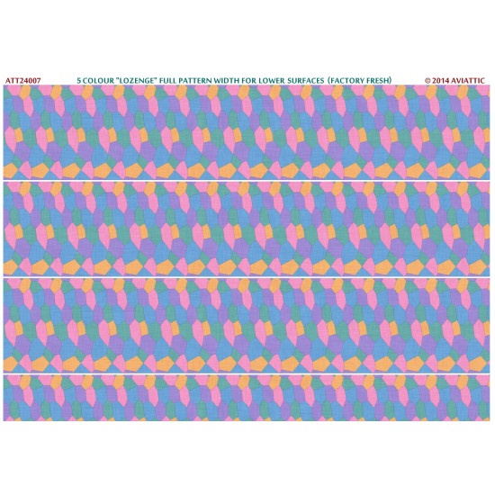 Aviattic ATT24007 1/24 5 colour lozenge full pattern for lower surfaces Fresh