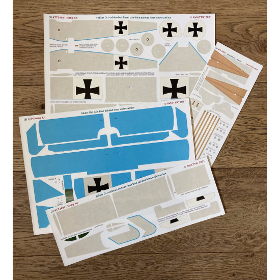 Aviattic ATT24011 1/24 (Meng) Fokker DR.I unbleached linen decal