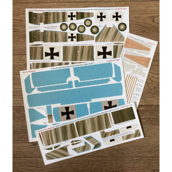 Aviattic ATT24016 1/24 (Meng) Fokker DR.I streaked camouflage aged varnish (A)