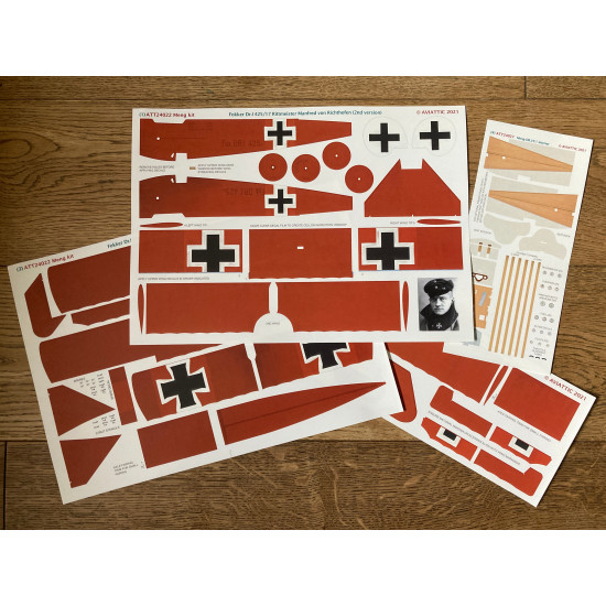 Aviattic ATT24022 1/24 (Meng) Fokker DR.I 425/17 Manfred von Richthofen type 2